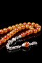 Transparent Orange Squeeze Amber Tassel Rosary - 2