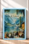 Dinner on the Lake Como, Framed Painting, Italy Poster, Living Room, Kitchen, Wall Decor, Itp134. - 3
