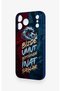 iPhone 17 Pro Max Compatible Wavy Burgundy and Blue Patterned Silicone Case. - 4
