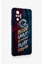 Wavy Burgundy and Blue Patterned Silicone Case Compatible with Redmi Note 10 Pro. - 3