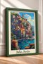 Bella Italia, Port City, Framed Painting, Italy Poster, Living Room, Kitchen, Wall Decor, Itp122. - 2