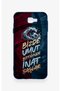 Samsung J7 Prime Compatible Wavy Burgundy and Blue Patterned Silicone Case. - 2