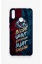 Huawei Y7 2019 Compatible Wavy Burgundy Blue Patterned Silicone Case. - 2