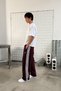 Side Stripe Velour Track Pants for Men - 2