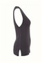V-Neck Sleeveless Anthracite Corded Fabric Sweater - 4