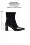 Zrcb2 Premium Black Crocodile-Patterned Chunky-Heel Zippered Winter Boots (7cm) - 6