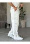 Tech Fabric Cargo Pocket Baggy Pants t White - 4