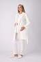 Maternity Pajama Set, 3-Piece Set, Lace Robe, Buttoned Nursing Robe, Jacquard Fabric. - 4
