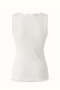 V-Neck Sleeveless Ecru Corded Fabric Sweater - 3