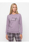 Women's Thermal Pajama Set, Lilac Plaid Pattern