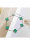 Steel Green Silver Bracelet (Clover Green Silver Steel Bracelet) - 2