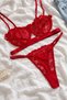Banded Detail Soft Lace Underwire Lingerie Set - 5