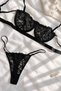 Banded Detail Soft Lace Underwire Lingerie Set