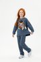 GIRLS' CLOTHING SET—VERY STYLISH SEASONAL Top and Bottom Set in SOFT DARK GRAY