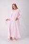 Maternity and Postpartum Nightgown Set, 2-Piece, with Lace Panels, Buttoned, Nursing-Friendly, Jacquard Fabric. - 4