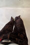 Premium Flock Printed Jeans - Light Brown - 4