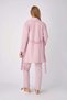 Maternity Pajama Set with Robe, 3-Piece Set, Lace Panel, Buttoned, Nursing-Friendly, Jacquard. - 5