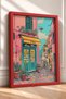 Cinque Terre Pastanesi and Stone Street Framed Painting, Italy Poster, Living Room, Kitchen, Wall Decor, Itp157. - 2