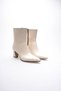 Zrcb2 Premium Cream-Colored Winter Boots with Thick Heels and Zipper (7cm) - 4