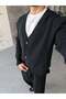 Worn-Look Oversized V-Neck Knit Cardigan, Black. - 4