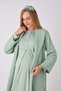 Maternity Lohosa Nightgown and Robe Set, 2-Piece, Lace Robe with Buttons, Nursing Robe, Jacquard. - 2
