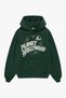 Planet Hollywood Printed Oversize Unisex Dark Green Hoodie