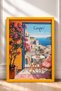 Capri Balcony with Sea View – Framed Painting, Italy Poster, Living Room, Kitchen, Wall Decor, Itp165. - 3