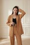 My Fashion Striped Two Piece Set with Open Collar - 2