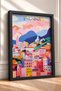 Bologna Colorful Houses and Pink Clouds Framed Painting, Italy Poster, Wall Decor, Itp163. - 2