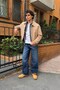 Gravel Mid Blue Baggy-Fit Jeans