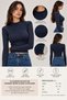 Women's Glittery Half Turtleneck Ribbed Knit Crop Top - 4