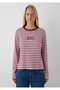 Logo Striped Pink T-Shirt 1620077-A6662 - 3