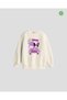 Kuromi Printed 3-Thread Brushed Cotton Girls' Sweatshirt