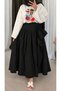 Asymmetrical Ruffled Skirt - 7006 - Black - 2