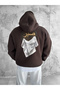 Hooded Oversized Premium Sweatshirt with Embroidered Sabır Design. - 2