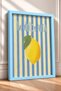 La Dolce Vita, Lemon-Patterned Frame with Leaf Design, Italy Poster, Living Room and Kitchen Wall Decor, Itn007. - 2