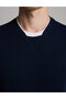 Navy Blue Regular Fit 100% Cotton Crew Neck Sweatshirt 50331600-Vr033 - 6