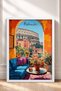 Rome Window View of the Colosseum Framed Painting Italy Poster Wall Decor Itp197 - 3