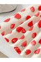 Rochie, crem/rosu - 5