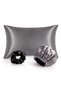 Satin Pillowcase + Gift Set for Curly and Straight Hair: Includes a Headband and Hair Clip.
