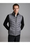 Black Stand Collar Jacket with Inner Vest 50330214-Vr046 - 5