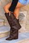 Bitter Coffee Look, with Dust Cover Detail, Detachable Accessory, Boot, Heel, Pointed Toe, Zippered Women's Shoes.