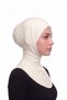 Collarless Cream (Ecru, Off-White) Non-Slip Bonnet - 3