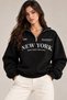 New York New Destination Printed Half-Zip Stand-Up Collar Sweatshirt - 2