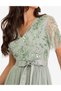 Rochie lunga, verde - 3