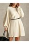 Rochie scurta, Crem - 8