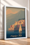 Magnificent Italian Coastal Town and Sailing Boat Framed Painting, Italy Poster, Wall Decor, Itn024. - 2