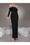 Rochie lunga, Negru - 7
