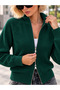 Women's High-Neck, Double-Zippered Premium Knit Cardigan - 3