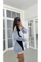Premium Design Oversized Shirt with Stone-Embellished Sleeves. - 2